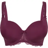 Lingadore Daily Voorgevormde bh Uni Fit Plus Bra | Maat: 75F | Kleur: Port