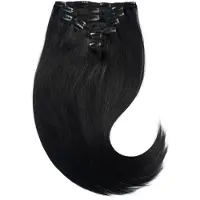 Rapunzel of sweden Classic Clip-ins Straight / Medium Volume / 7 pieces 1.0 Black 50 cm Hair extensions 110 g