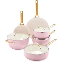 Greenpan Padova blush pink 10-delige pannenset