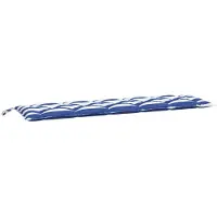 vidaXL Bankkussen gestreept 180x50x7 cm stof gestreept wit en blauw