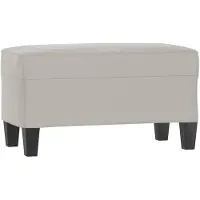vidaXL Bankje 70x35x41 cm microvezelstof lichtgrijs