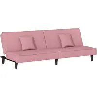 vidaXL Slaapbank fluweel roze