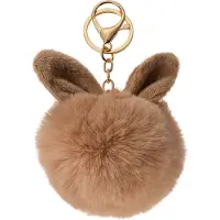 Juleeze Sleutelhanger Pompom Bruin Pluche