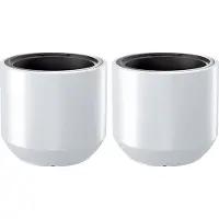Prosperplast Plantenpot/bloempot Sevilla - 2x - buiten/binnen - kunststof - wit - D30 x H29 cm - met binnenpot