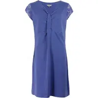 Irresistible Dames Nachthemd - 100% Katoen - Kobalt Blauw - Maat M