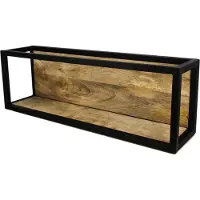HSM Wandbox Levels 75x25cm – mangohout/ijzer