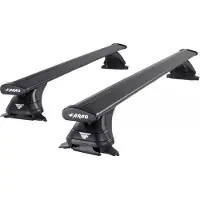 Farad Dakdragers geschikt voor Volkswagen Bora Variant 2005 t/m 2005 open dakrailing - Aluminium - Hoog laadvermogen 100kg - Wingbar Zwart - Merk
