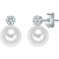 Valero Pearls Oorbellen zilver / parelwit