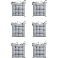Madison - Zitkussen - Universeel - 6 st - 46x46cm - Licht grijs - Tuin