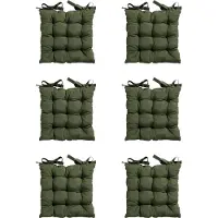 Madison - Zitkussen - Universeel - 6 stk. - 46x46 cm - Groen - Tuin