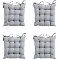 Madison - Zitkussen - Universeel - 4 stk. - 46x46 cm - Licht grijs - Tuin