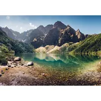 Consalnet Vliesbehang - Fotobehang - Bergen - Natuur - Meer - Water - Rotsen - Gebergte - 254x368 cm (Hoogte x Lengte)