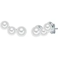 Valero Pearls Oorbellen zilver / parelwit