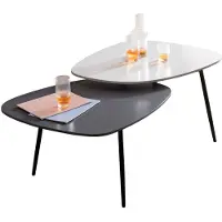 Ivol Bora bijzettafel met 2 tafelbladen