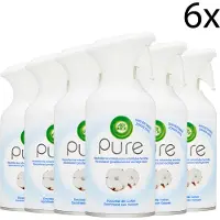 Air Wick 6x Pure Luchtverfrisser Zachtheid van Katoen 250 ml