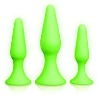 Ouch! Glow in the Dark - Butt plug set - siliconen