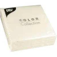 Papstar 100 servetten 33x33 wit wit Papier Servetten