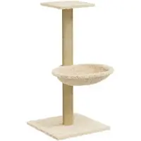 vidaXL Krabpaal met sisal krabpaal, crème, 74 cm