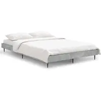vidaXL Bedframe bewerkt hout betongrijs 120x190 cm