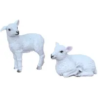Gerkimex Beeldje Schaap Polystone Staand/liggend Wit wit Polystone Decoratief