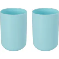 MSV Drinkbeker/limonadebeker - 4x - PS kunststof - mintgroen - 490 ml - camping bekers