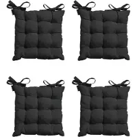 Madison - Zitkussen - Universeel - 4 stk. - 46x46 cm - Zwart - Tuin