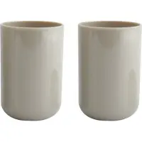 MSV Drinkbeker/limonadebeker - 4x - PS kunststof - taupe - 490 ml - camping bekers