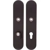 GPF bouwbeslag PVD antraciet VH-schilden SKG*** 248x52 mm massief afgerond met kerntrekbeveiliging PC72