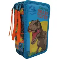 Jurassic World Filled Triple Pencil Case Veelkleurig Man