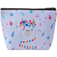 Juleeze Toilettas Dames 22x15 cm Wit Polyester lama