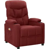 vidaXL Massagestoel stof wijnrood