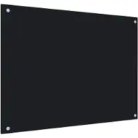 vidaXL Spatscherm keuken 80x60 cm gehard glas zwart