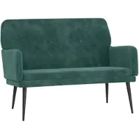 vidaXL Bankje 108x79x79 cm fluweel donkergroen