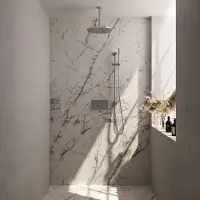 Brauer Edition Inbouw Doucheset - Staafhanddouche - 30cm Hoofdouche - Plafondbuis - Glijstang - Chroom - Messing - Kranen, Douchekranen, Douchesets, - Kranen, Douchekranen, Douchesets, Inbouw