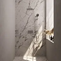 Brauer Edition Inbouw Doucheset - Ronde Handdouche - 30cm Hoofdouche - Gebogen Wandarm - Glijstang - Chroom - Messing - Kranen, Douchekranen, - Kranen, Douchekranen, Douchesets, Inbouw douchesets