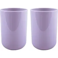MSV Drinkbeker/limonadebeker - 4x - PS kunststof - lila paars - 490 ml - camping bekers