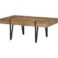 HOMCOM HOMdotCOM industriële design salontafel 105 cm x 60 cm x 42 cm zwart + bruin