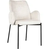 Label51 - Eetkamerstoel Joni - Creme - 60x55x86cm - Set van 2