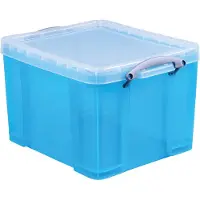 Really Useful Box opbergdoos 35 liter, transparant helblauw