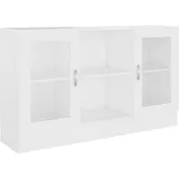 vidaXL Vitrinekast 120x30,5x70 cm bewerkt hout wit