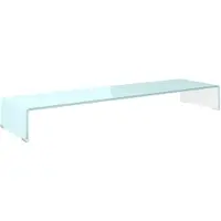 vidaXL TV-meubel/monitorverhoger 110x30x13 cm glas groen