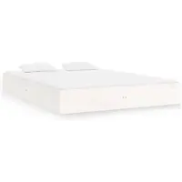 vidaXL Bedframe massief hout wit 180x200 cm
