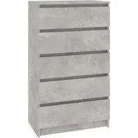 vidaXL Ladekast 60x36x103 cm bewerkt hout betongrijs