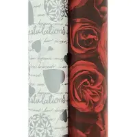 Benza Luxe Valentijn assortiment cadeaupapier inpakpapier kadopapier - 300 x 70 cm - 3 Rollen