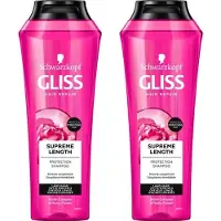 GLISS SCHWARZKOPF Kur Hair Repair Shampoo - Supreme Length - Voor Lang Haar Mét Vette Wortels - 250ml x2
