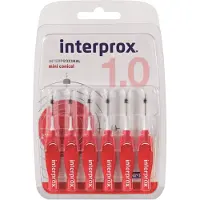 Interprox 3x Ragers Mini Conical 1.0 Rood Blister à 6 ragers