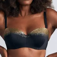 Marlies Dekkers Badmode Voorgevormde Bikinitop Isthar | Maat: 85E | Kleur: Zwart/Goud