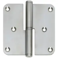 Intersteel Paumelle DIN links aferond 3,5" (89x89x2,5 mm) - RVS