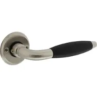 Intersteel Deurkruk Antonnet op rozet - nikkel mat/ebbenhout