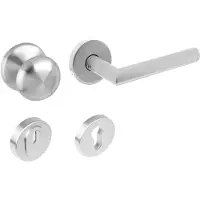 Intersteel voordeurset veiligheidsbeslag 3-delig SKG3*** rond - RVS